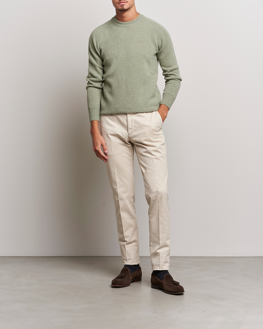 Herr | Byxor | Incotex | Slim Fit Cotton Stretch Chinos Off White
