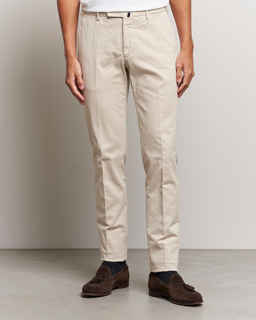 Herr | Byxor | Incotex | Slim Fit Cotton Stretch Chinos Off White