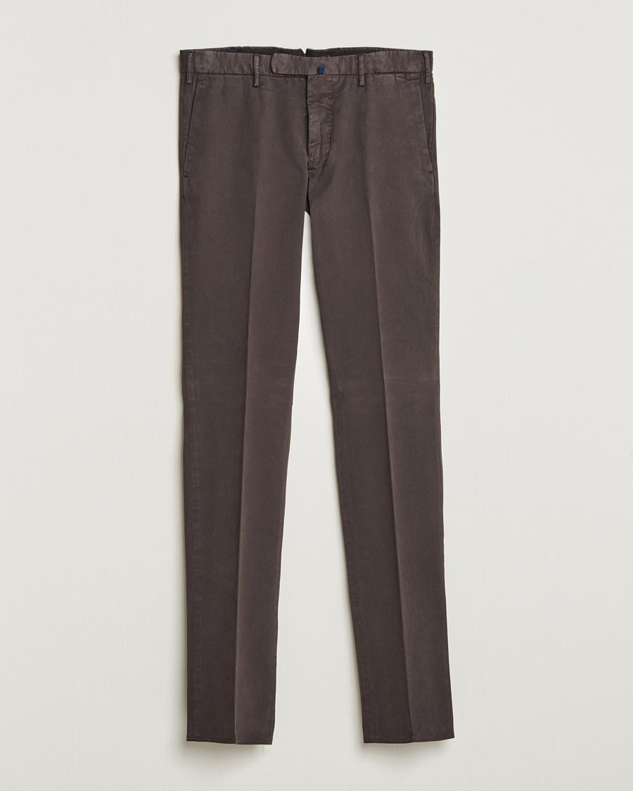 Herr | Byxor | Incotex | Slim Fit Cotton Stretch Chinos Dark Brown