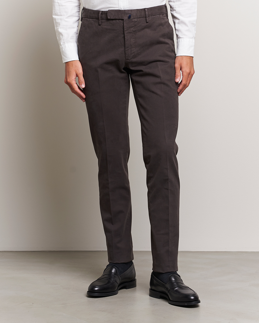 Herr | Incotex | Incotex | Slim Fit Cotton Stretch Chinos Dark Brown