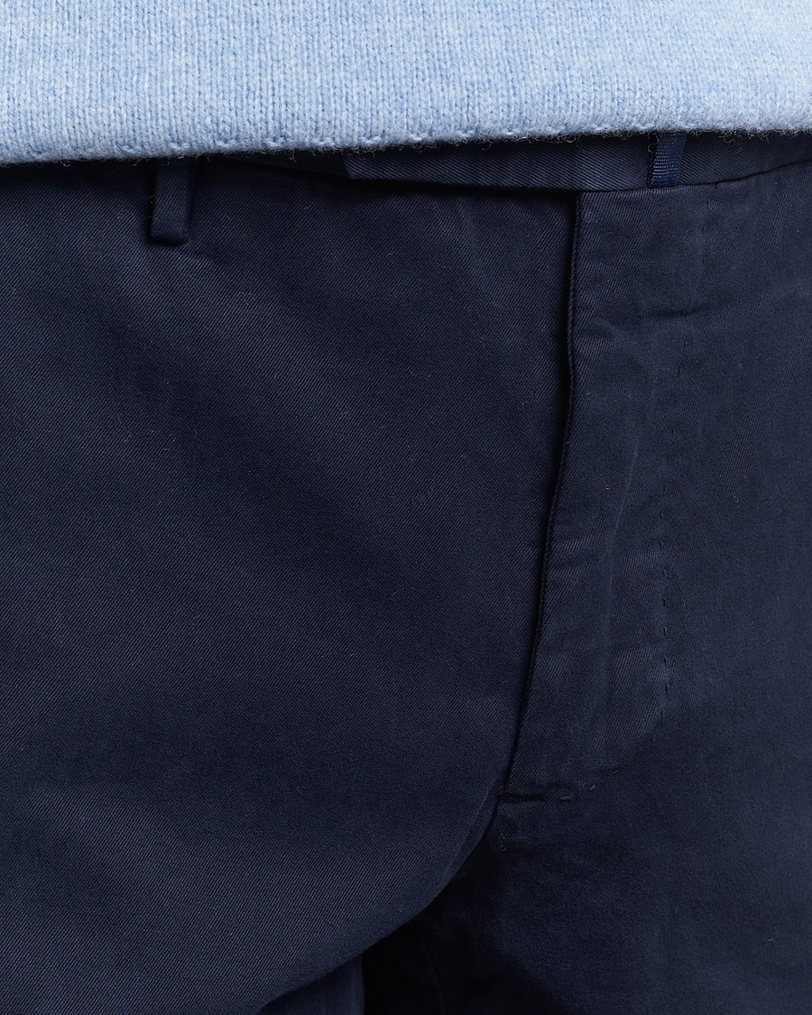 Herr | Byxor | Incotex | Slim Fit Cotton Stretch Chinos Navy