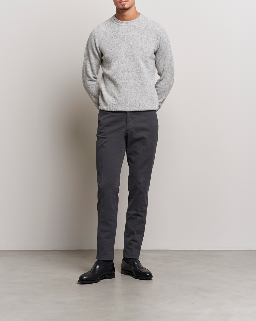 Herr | Byxor | Incotex | Slim Fit Cotton Stretch Chinos Dark Grey