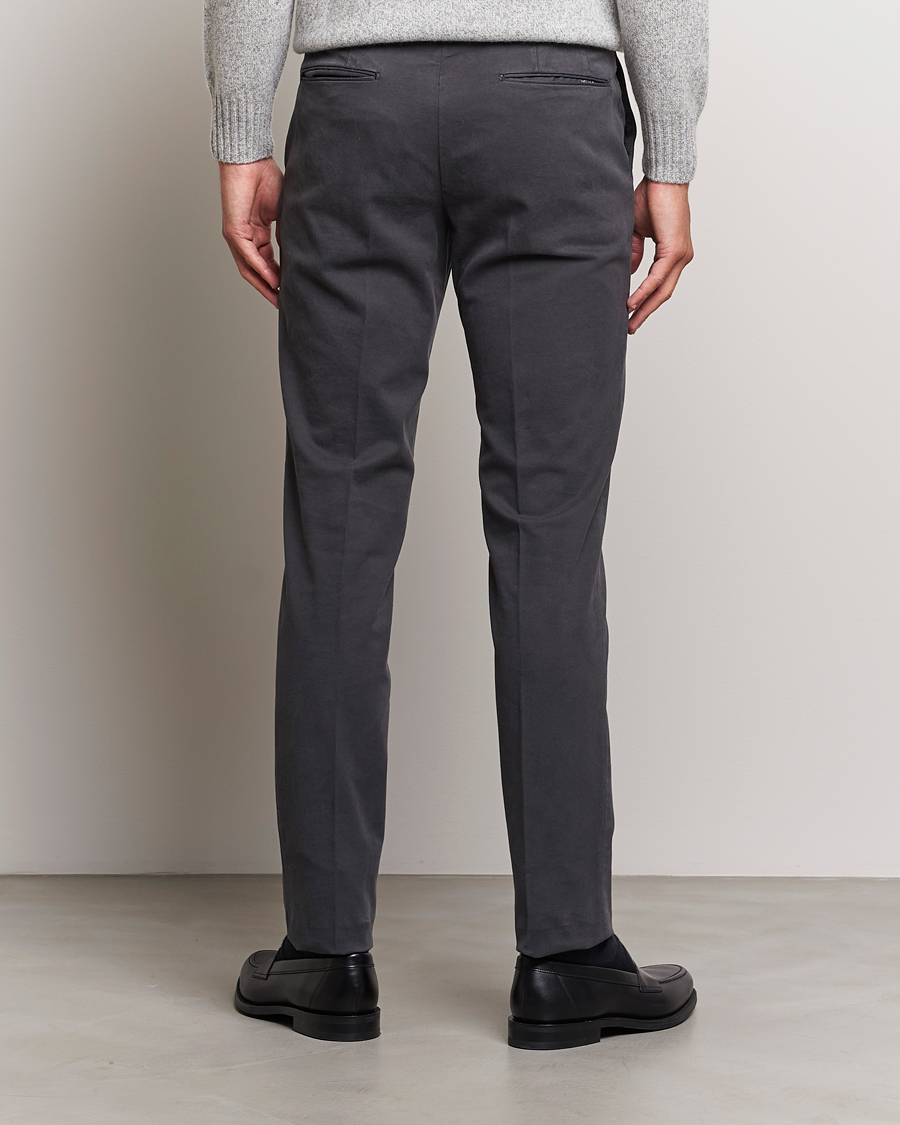 Herr | Byxor | Incotex | Slim Fit Cotton Stretch Chinos Dark Grey