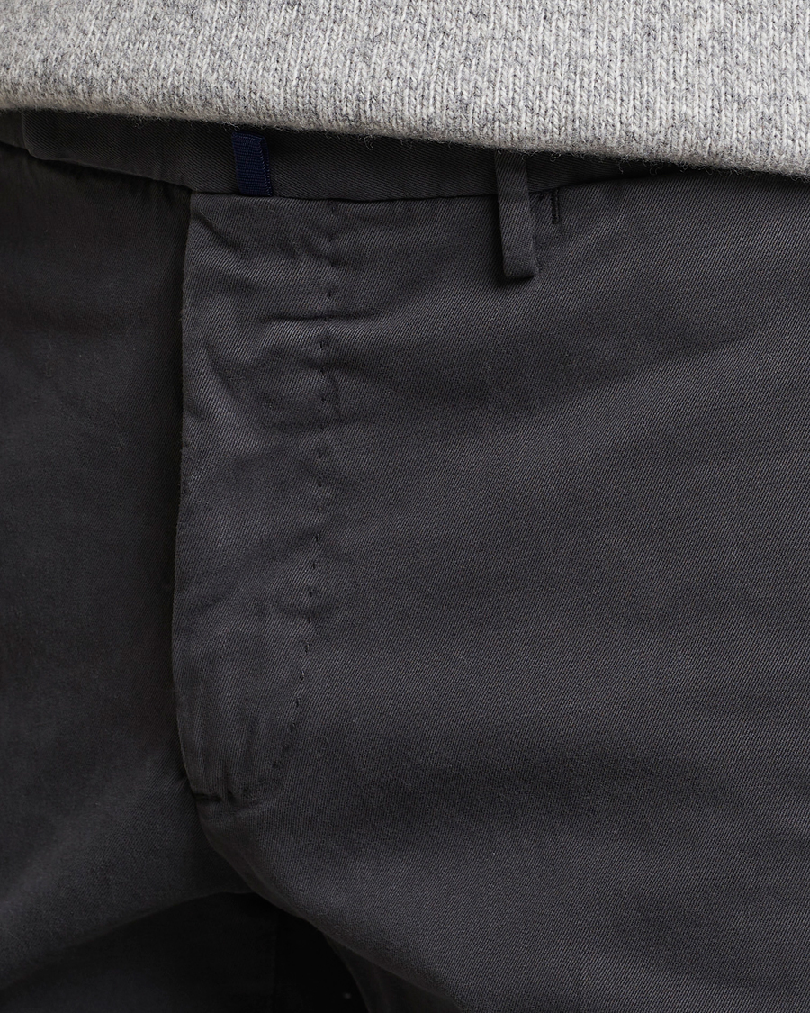 Herr | Byxor | Incotex | Slim Fit Cotton Stretch Chinos Dark Grey