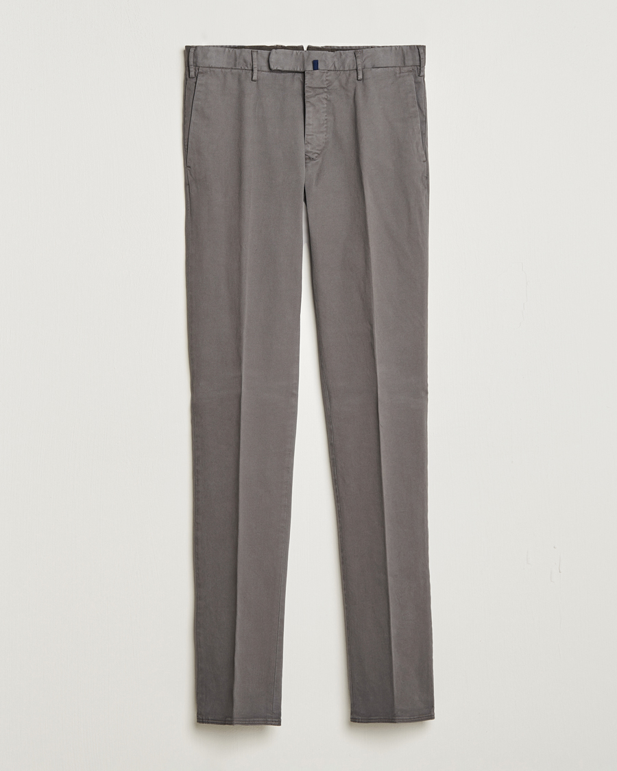 Herr | Byxor | Incotex | Slim Fit Cotton Stretch Chinos Light Grey