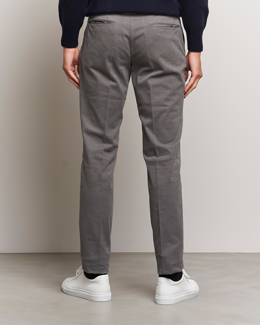 Herr | Byxor | Incotex | Slim Fit Cotton Stretch Chinos Light Grey