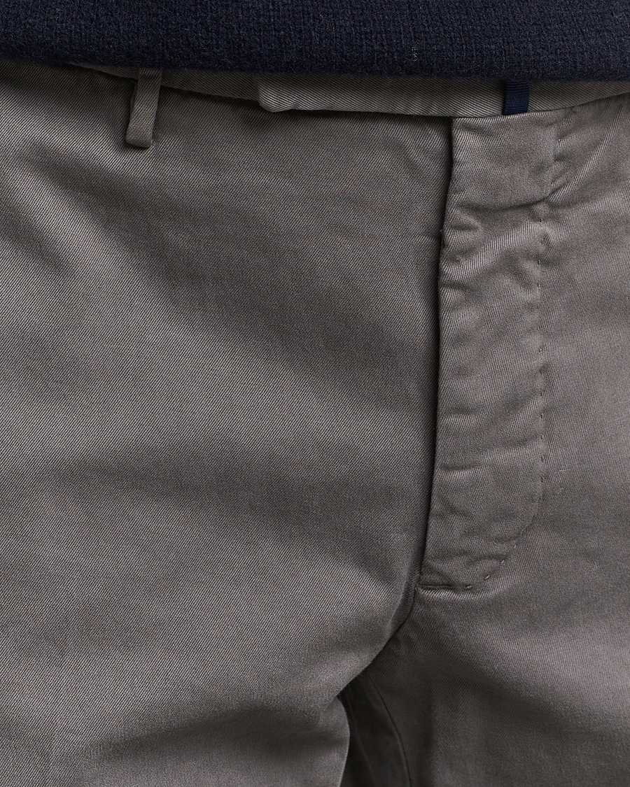 Herr | Byxor | Incotex | Slim Fit Cotton Stretch Chinos Light Grey