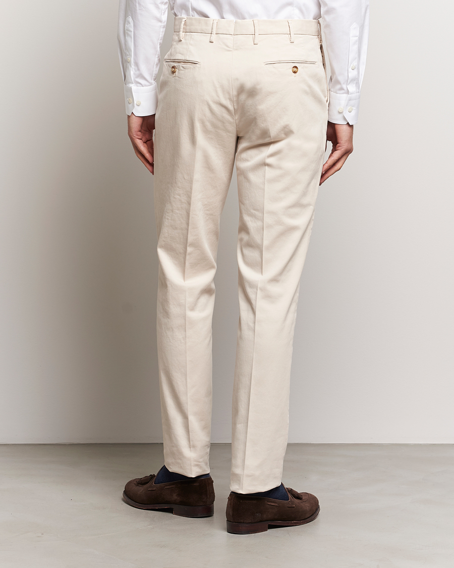 Herr | Byxor | Incotex | Regular Fit Cotton Chinos Off White