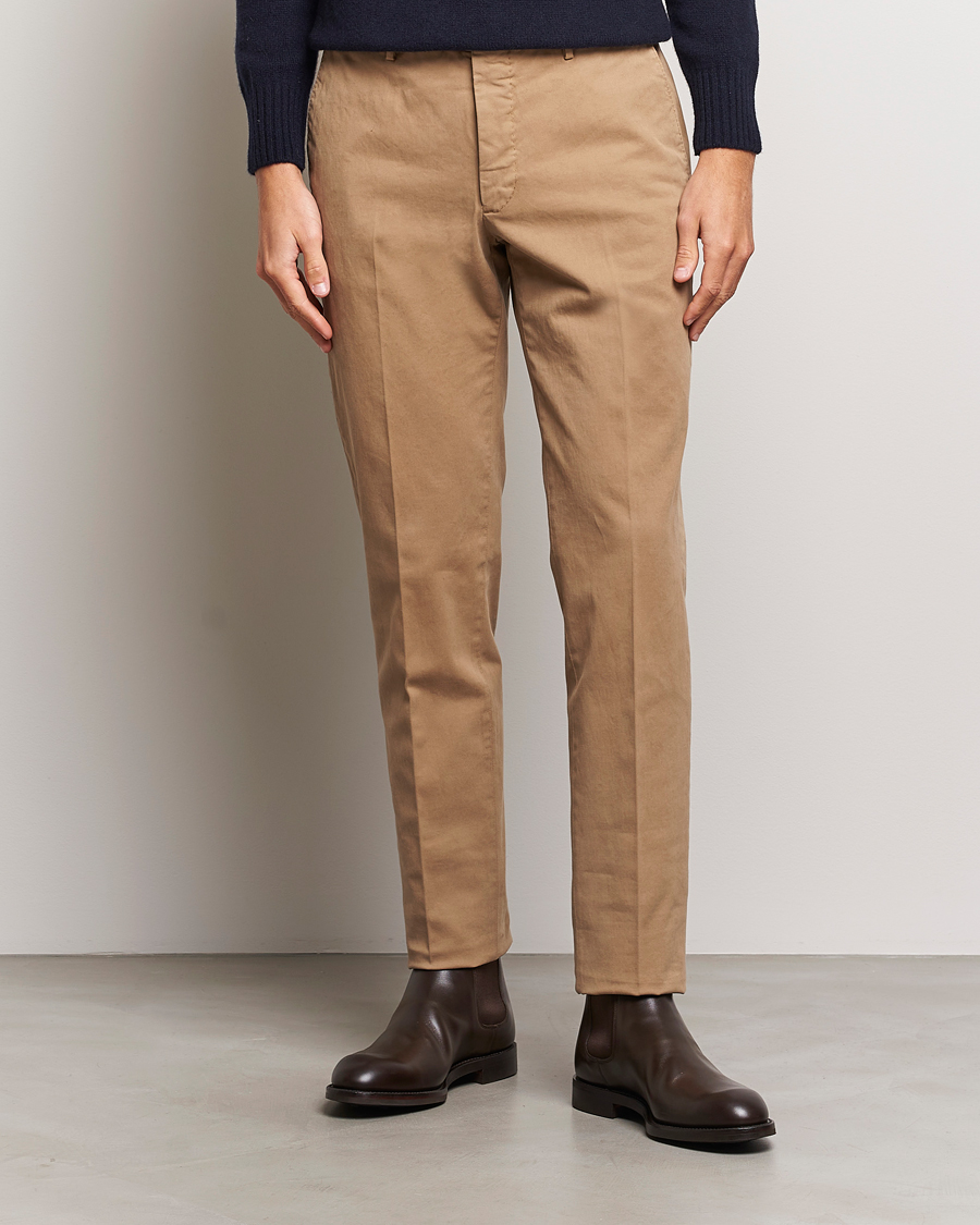 Herr | Incotex | Incotex | Regular Fit Cotton Chinos Beige