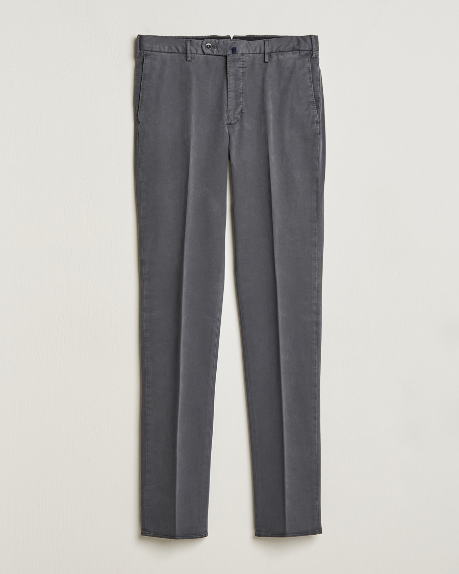 Herr | Byxor | Incotex | Regular Fit Cotton Chinos Dark Grey