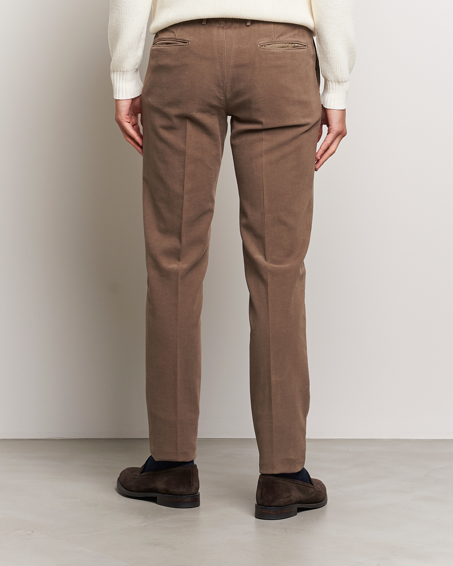 Herr | Byxor | Incotex | Slim Fit Luxury Moleskine Trousers Taupe