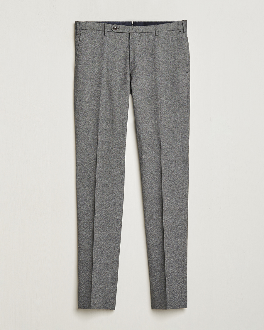 Herr | Byxor | Incotex | Slim Fit Cotton Trousers Grey Melange
