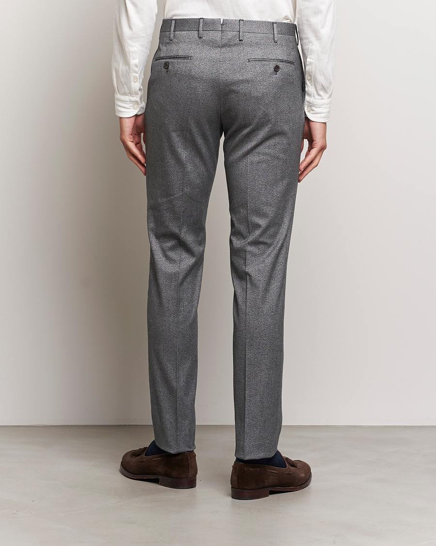 Herr | Byxor | Incotex | Slim Fit Cotton Trousers Grey Melange