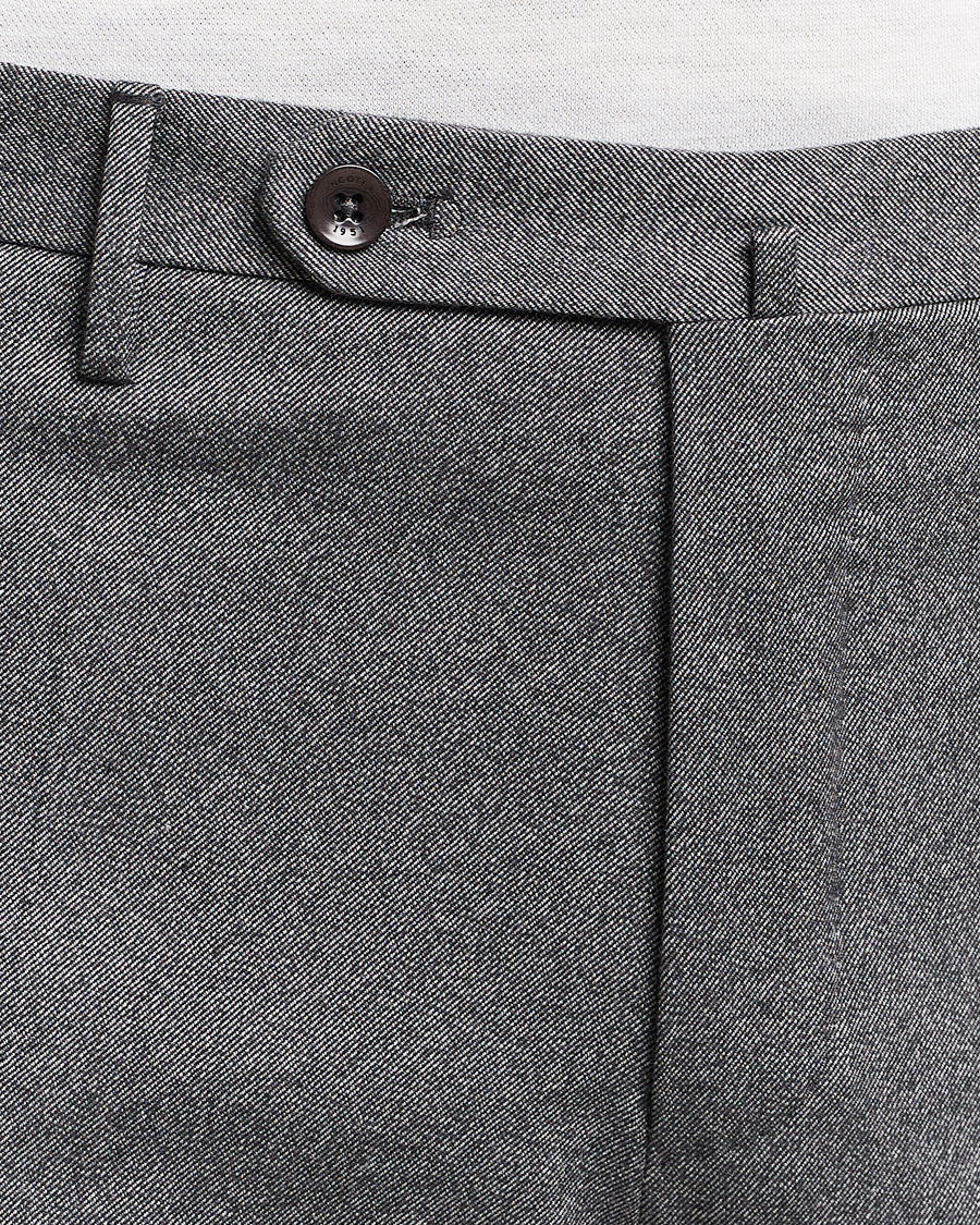 Herr | Byxor | Incotex | Slim Fit Cotton Trousers Grey Melange