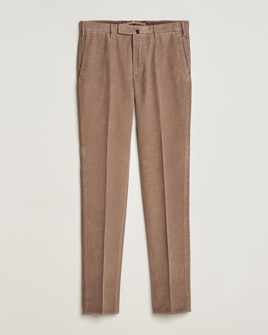 Herr | Byxor | Incotex | Slim Fit Soft Corduroy Trousers Taupe