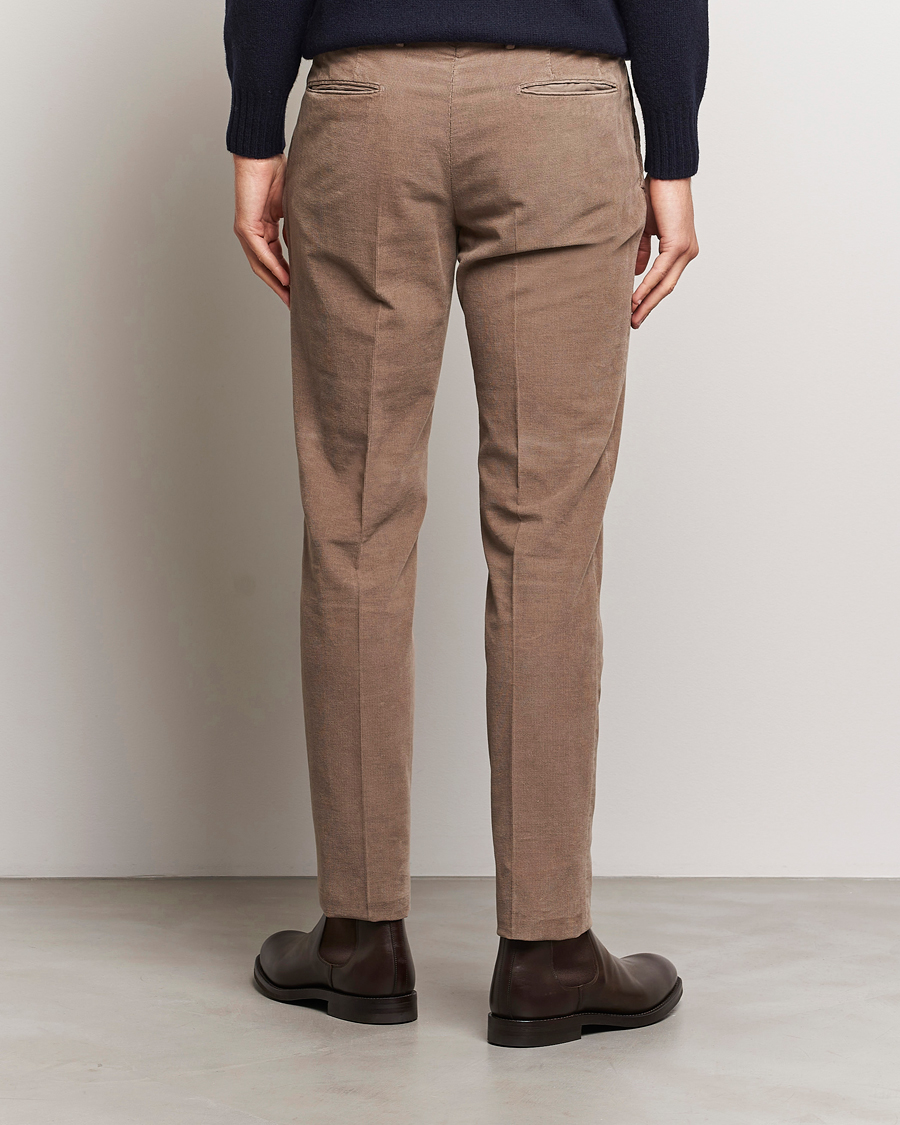 Herr | Byxor | Incotex | Slim Fit Soft Corduroy Trousers Taupe