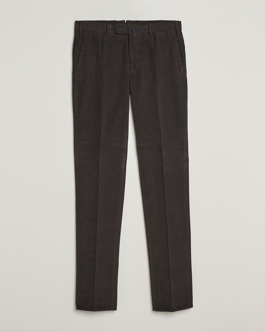 Herr | Byxor | Incotex | Slim Fit Soft Corduroy Trousers Dark Brown
