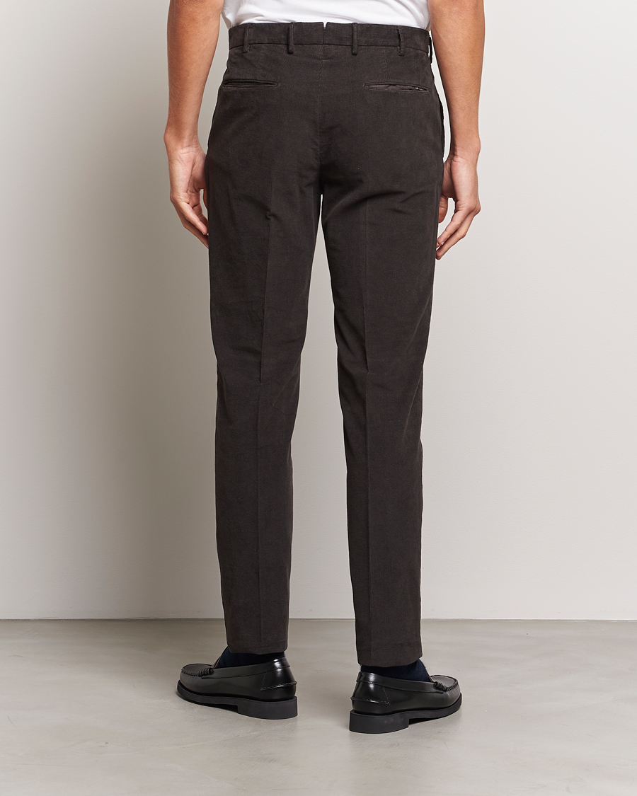 Herr | Byxor | Incotex | Slim Fit Soft Corduroy Trousers Dark Brown
