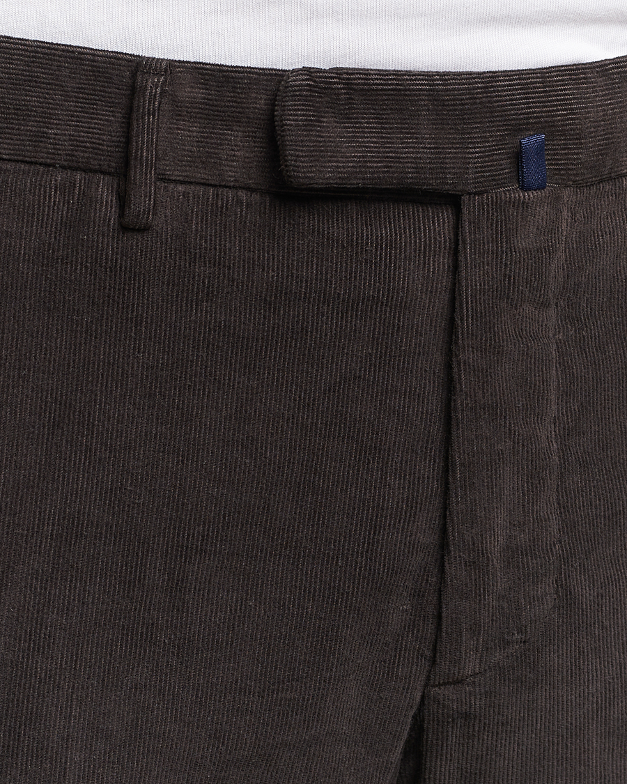 Herr | Byxor | Incotex | Slim Fit Soft Corduroy Trousers Dark Brown