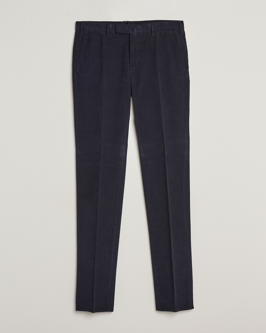 Herr | Byxor | Incotex | Slim Fit Soft Corduroy Trousers Navy