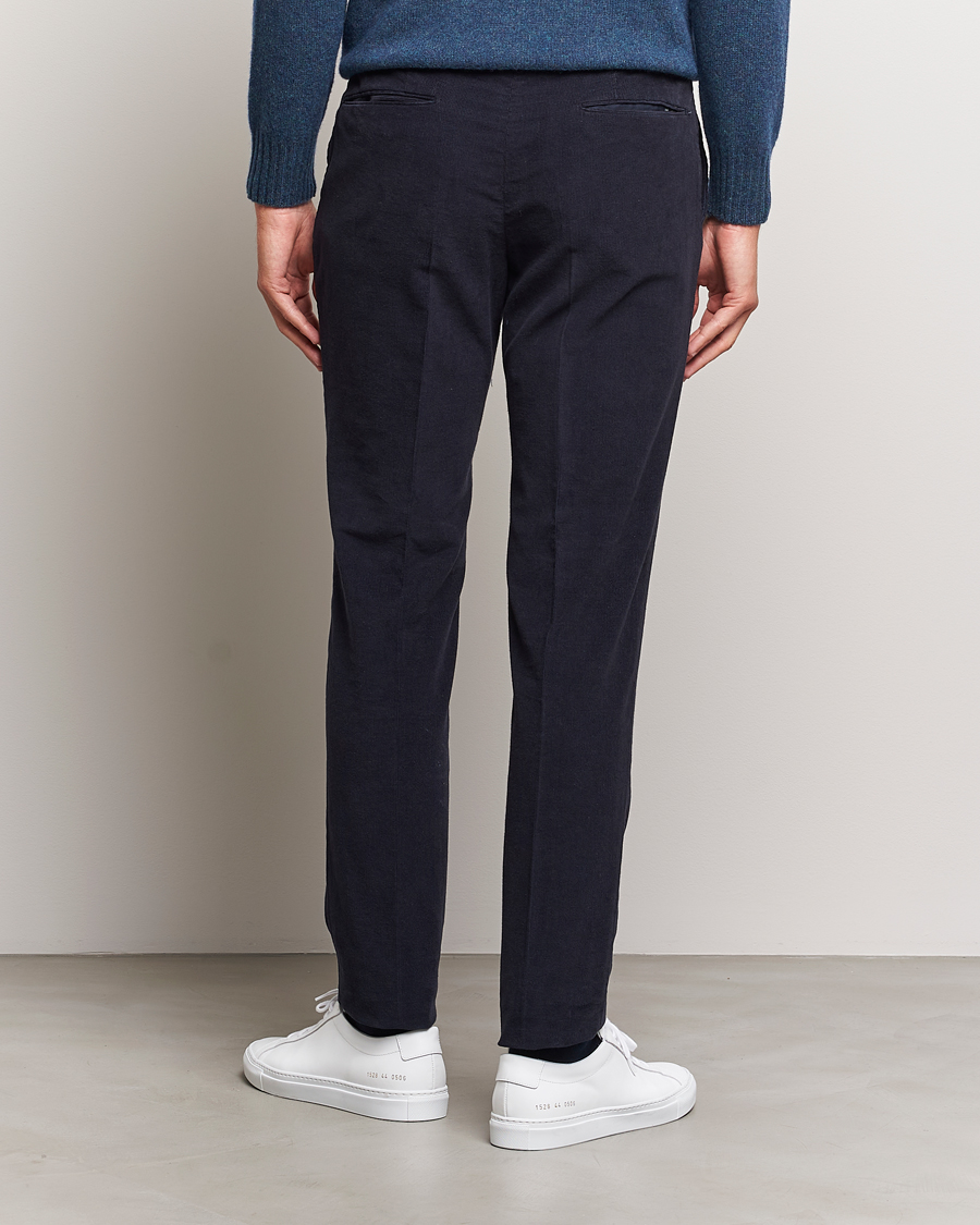 Herr | Byxor | Incotex | Slim Fit Soft Corduroy Trousers Navy