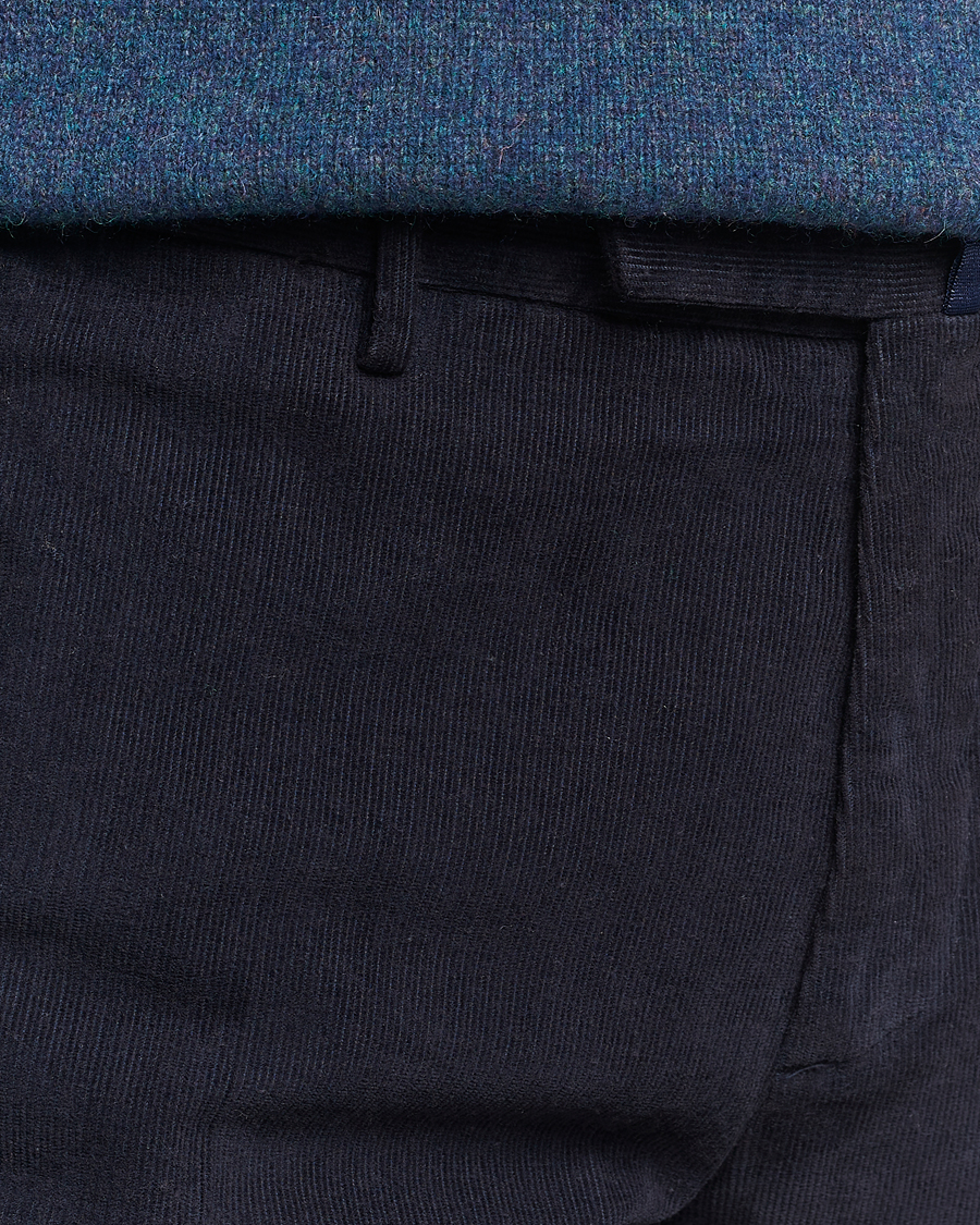 Herr | Byxor | Incotex | Slim Fit Soft Corduroy Trousers Navy