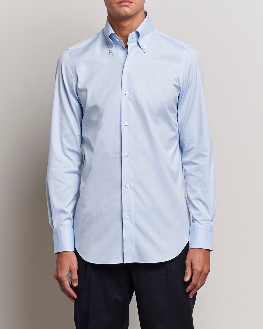 Herr | Finamore Napoli | Finamore Napoli | Milano Slim Oxford Button Down Shirt Light Blue