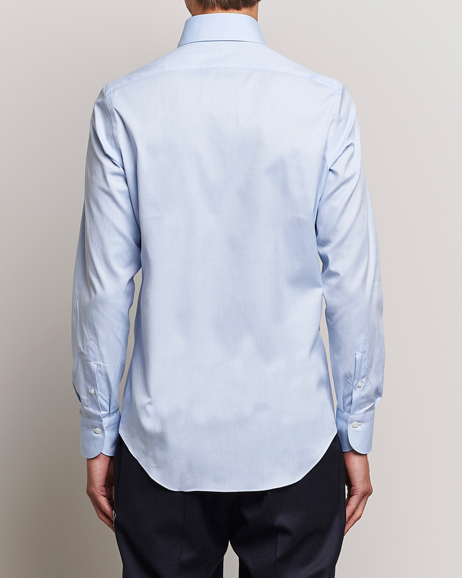 Herr | Skjortor | Finamore Napoli | Milano Slim Oxford Button Down Shirt Light Blue