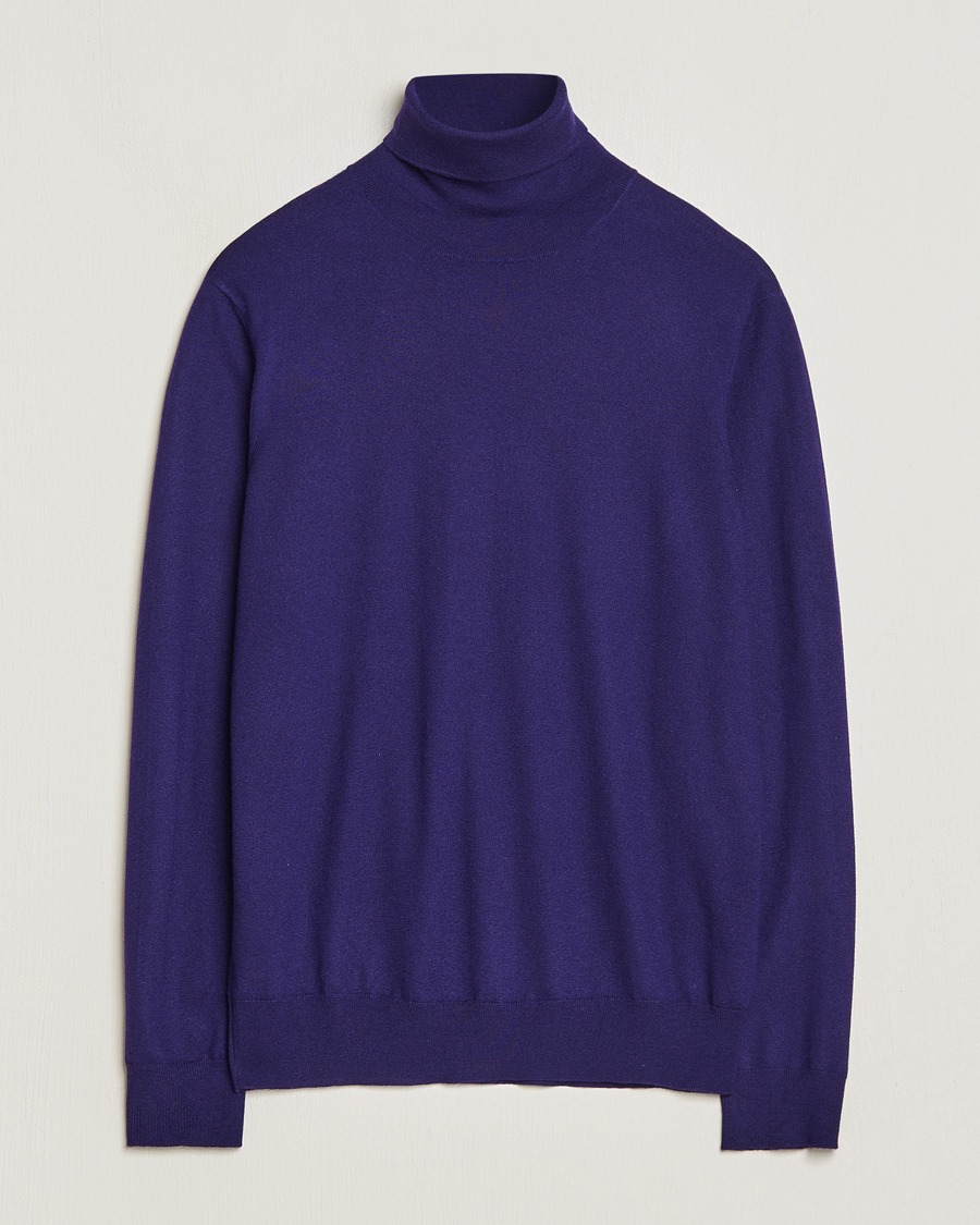 Herr | Tröjor | Ralph Lauren Purple Label | Cashmere Jersey Rollneck Purple