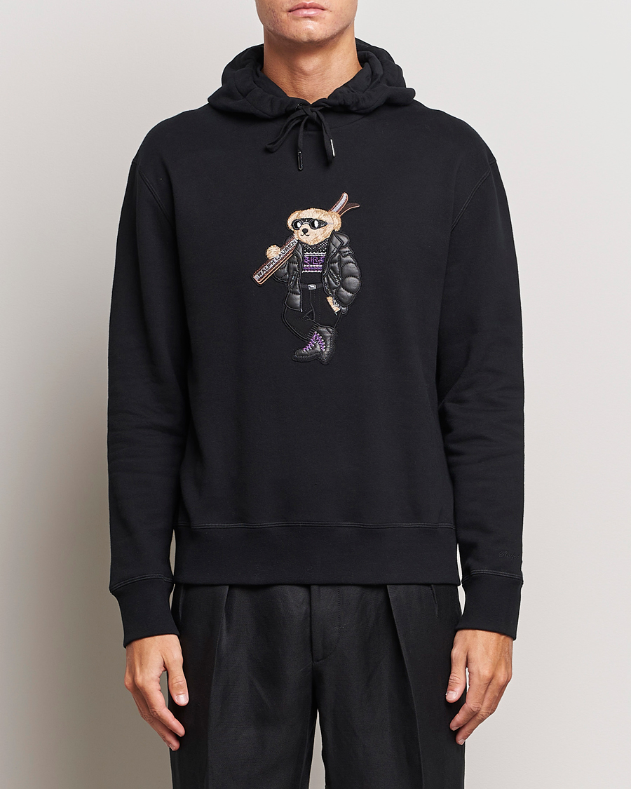 Herr | Ralph Lauren Purple Label | Ralph Lauren Purple Label | Luxury Fleece Bear Hoodie Black