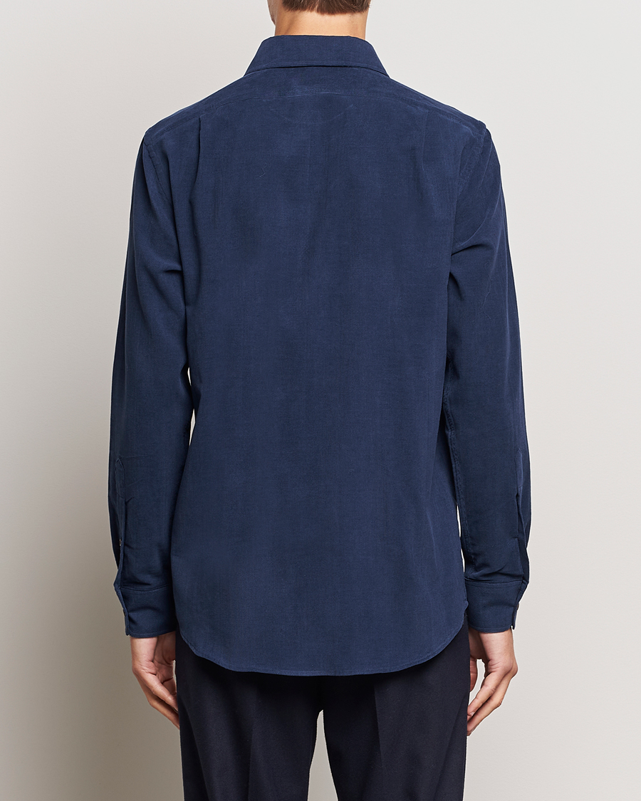 Herr | Skjortor | Ralph Lauren Purple Label | Cotton/Cashmere Corduroy Shirt Navy