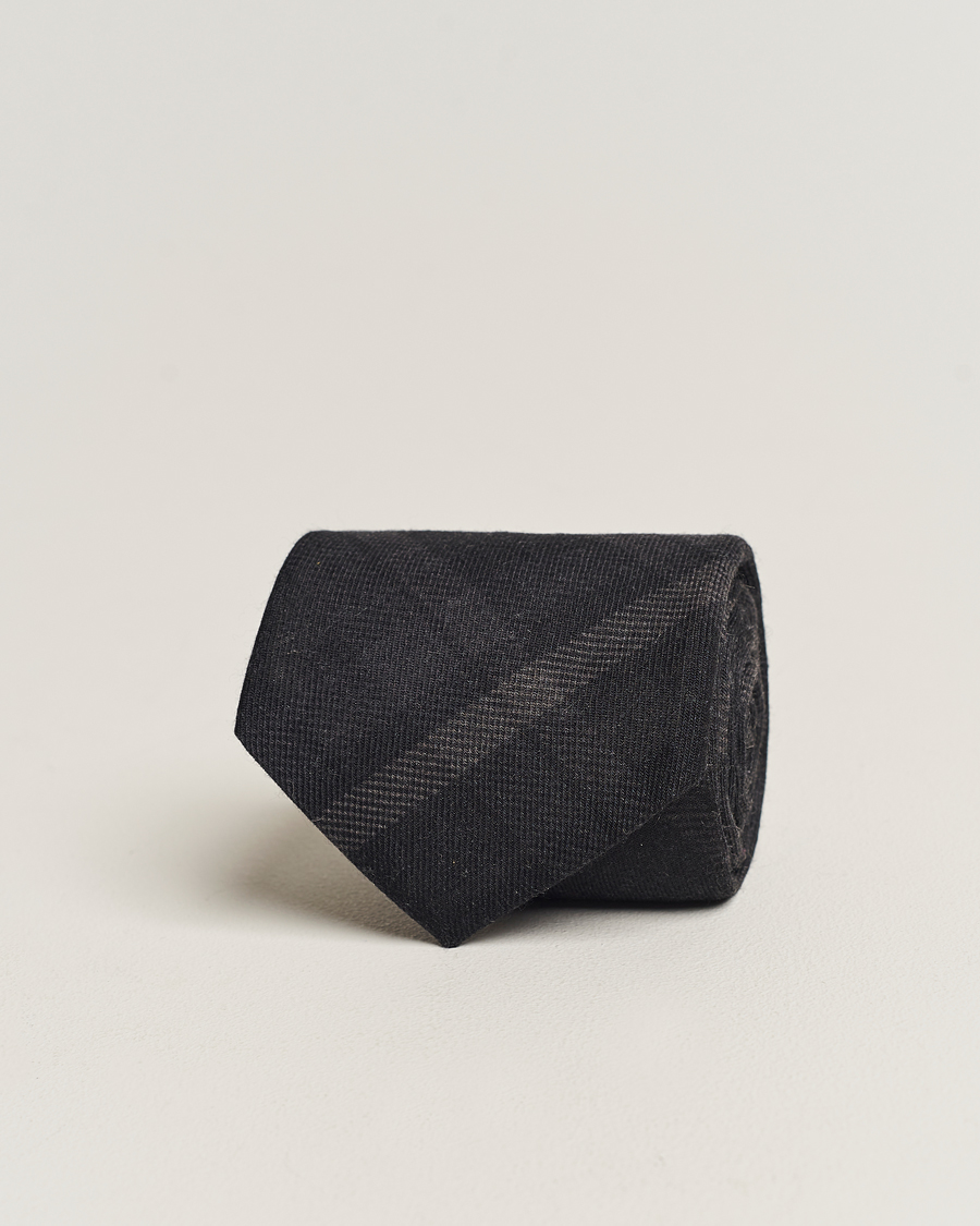 Herr | Ralph Lauren Purple Label Tonal Plaid Tie Dark Grey | Ralph Lauren Purple Label | Tonal Plaid Tie Dark Grey