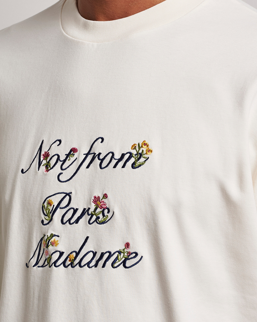 Herr | T-Shirts | Drôle de Monsieur | Flower Slogan T-Shirt Cream