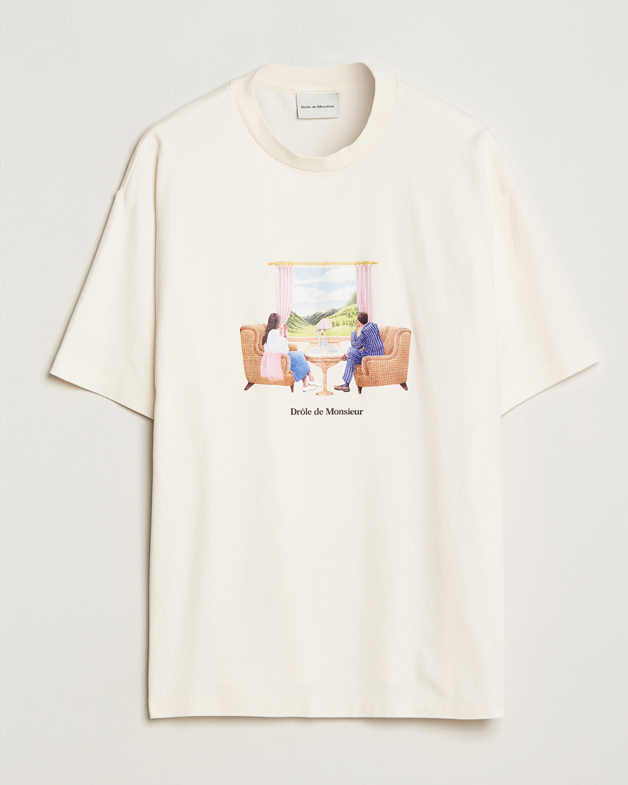 Herr | T-Shirts | Drôle de Monsieur | Voyage T-Shirt Cream