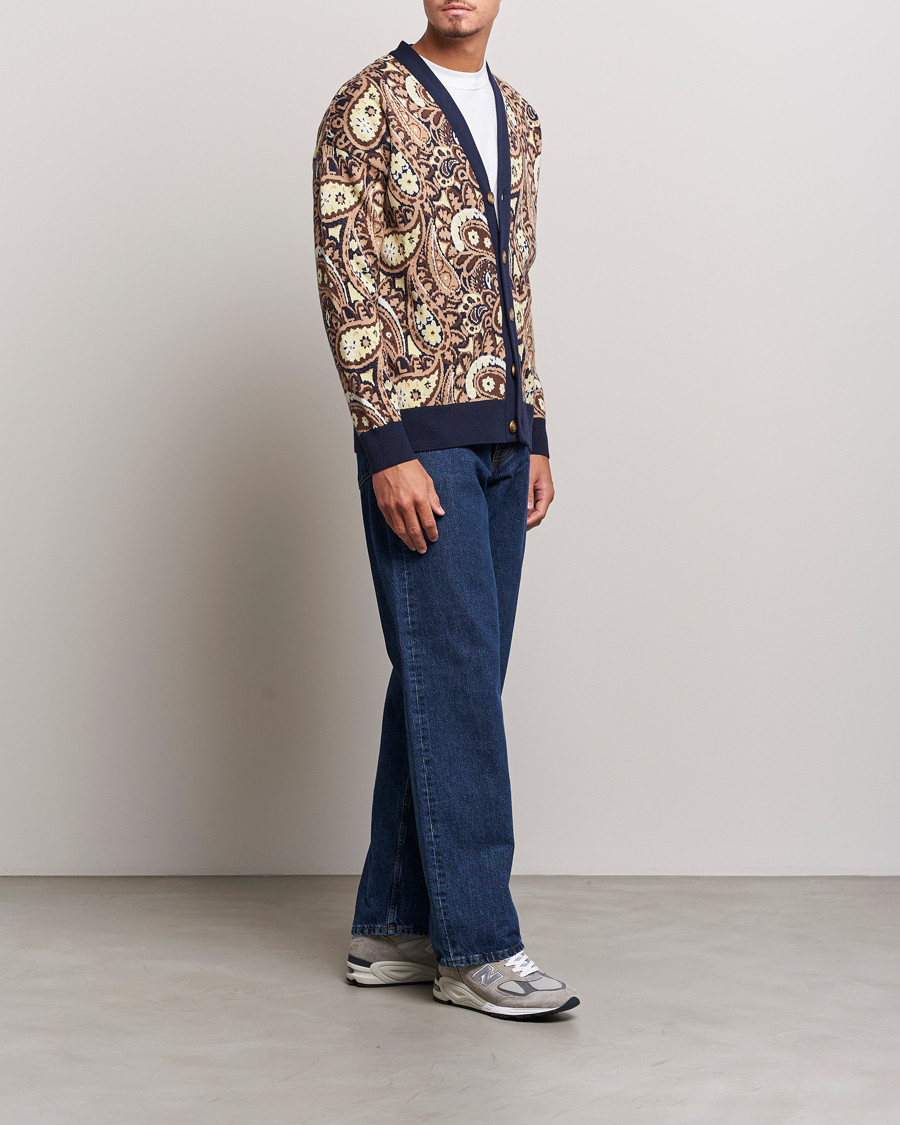 Herr | Tröjor | Drôle de Monsieur | Le Cardigan Paisley Navy