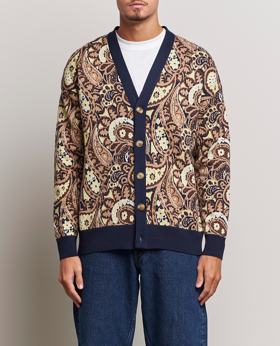 Herr | Tröjor | Drôle de Monsieur | Le Cardigan Paisley Navy
