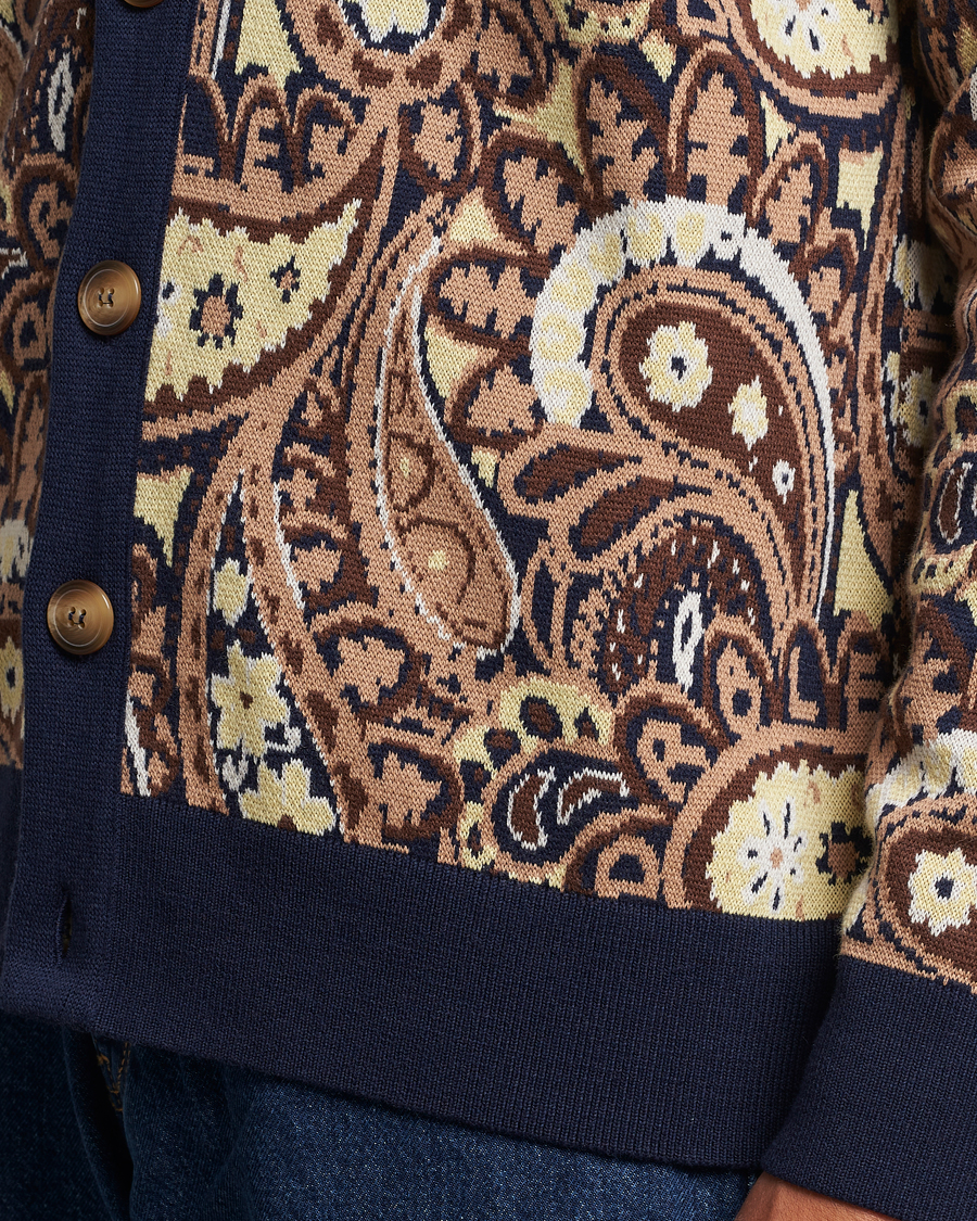 Herr | Tröjor | Drôle de Monsieur | Le Cardigan Paisley Navy