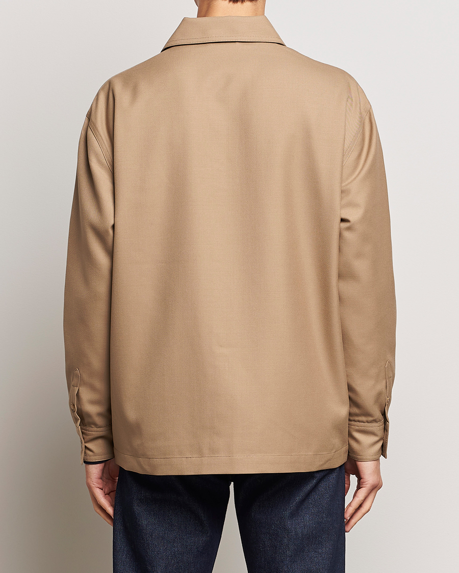 Herr | Skjortor | Drôle de Monsieur | Flannel Overshirt Beige