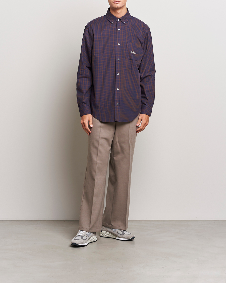 Herr | Skjortor | Drôle de Monsieur | Signature Check Shirt Dark Brown