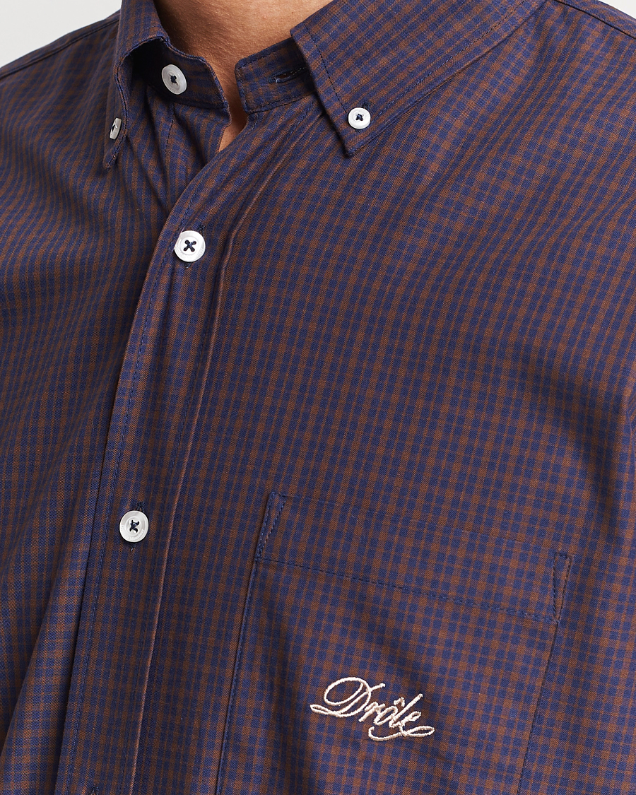 Herr | Skjortor | Drôle de Monsieur | Signature Check Shirt Dark Brown