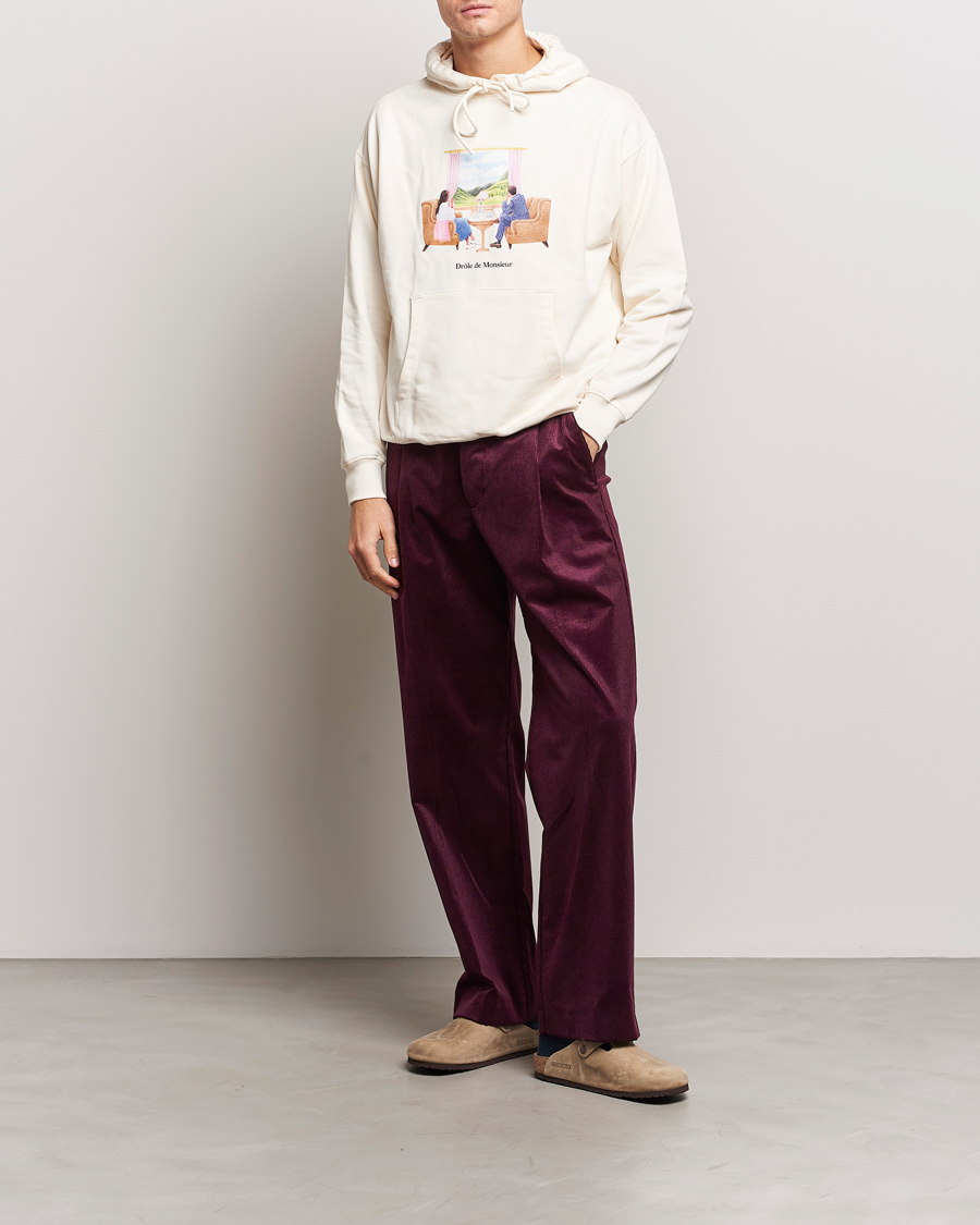 Herr | Byxor | Drôle de Monsieur | Pleated Corduroy Trousers Wine