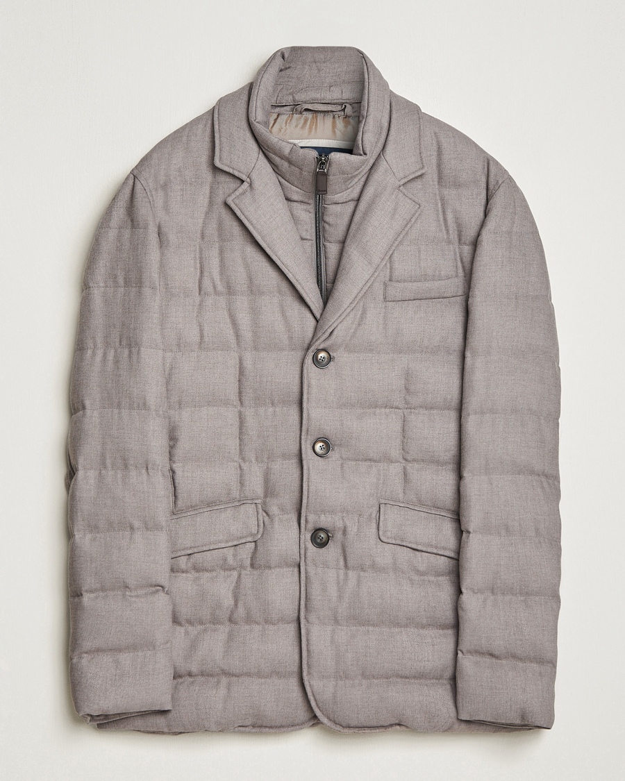 Herr | Jackor | Herno | Flannel Down Blazer Beige