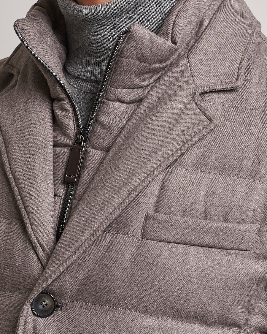 Herr | Jackor | Herno | Flannel Down Blazer Beige