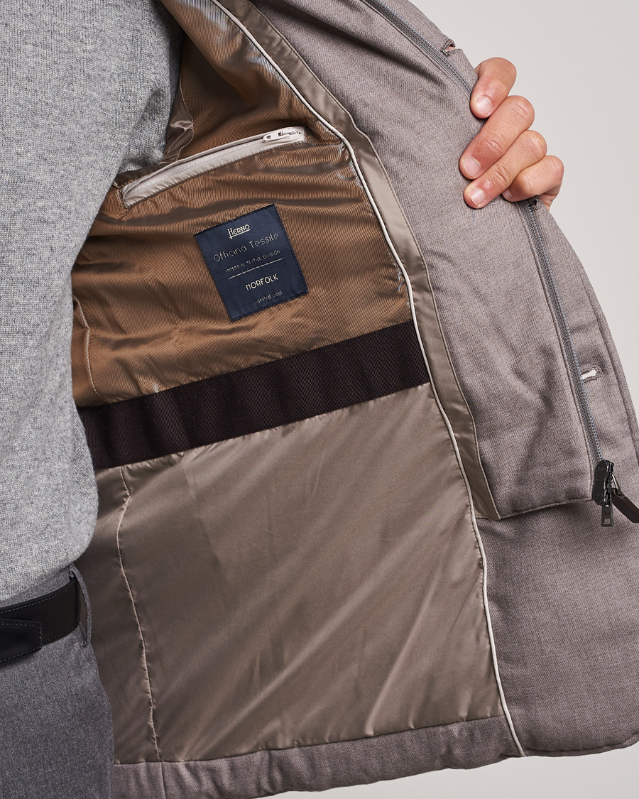 Herr | Jackor | Herno | Flannel Down Blazer Beige