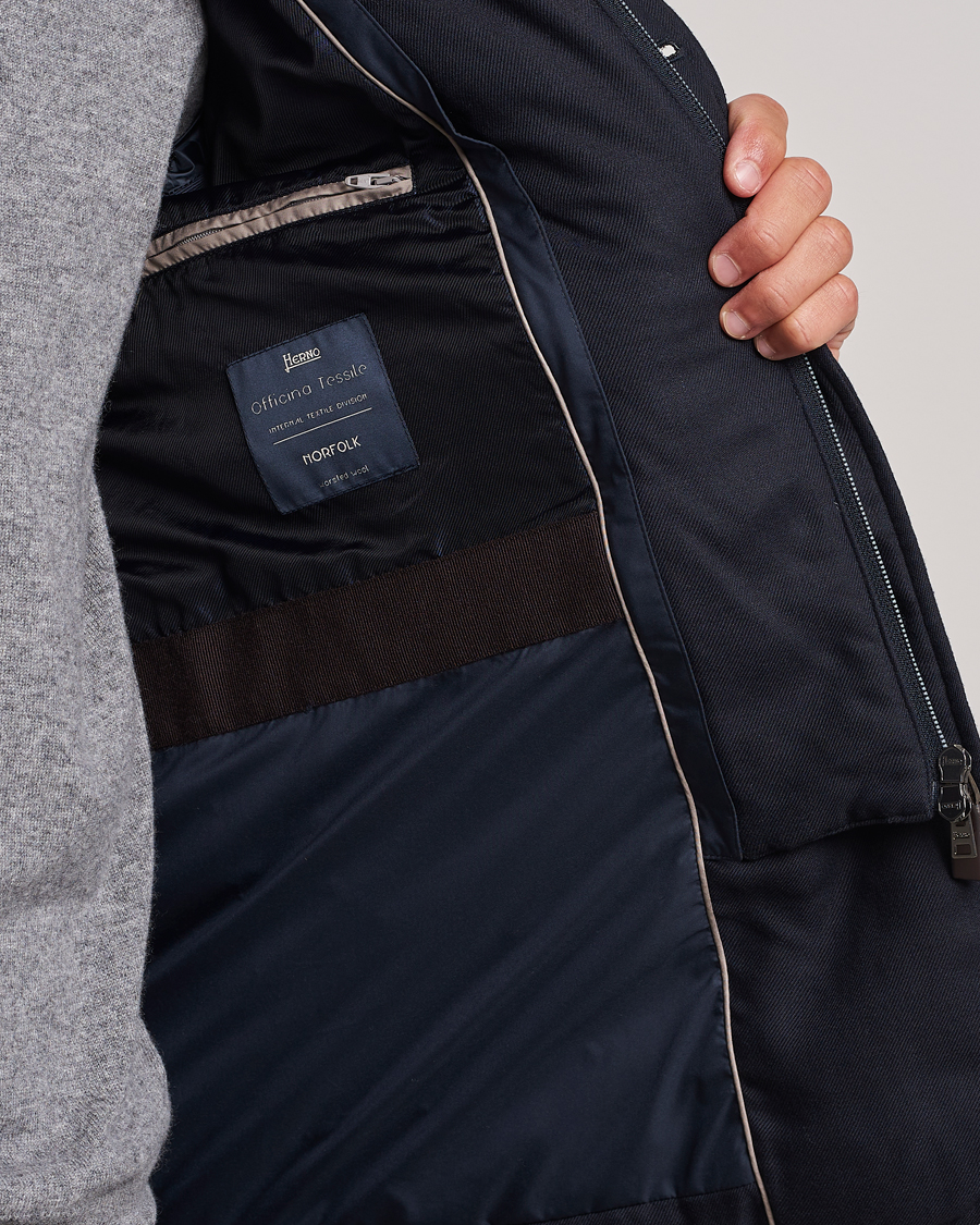 Herr | Jackor | Herno | Flannel Down Blazer Navy