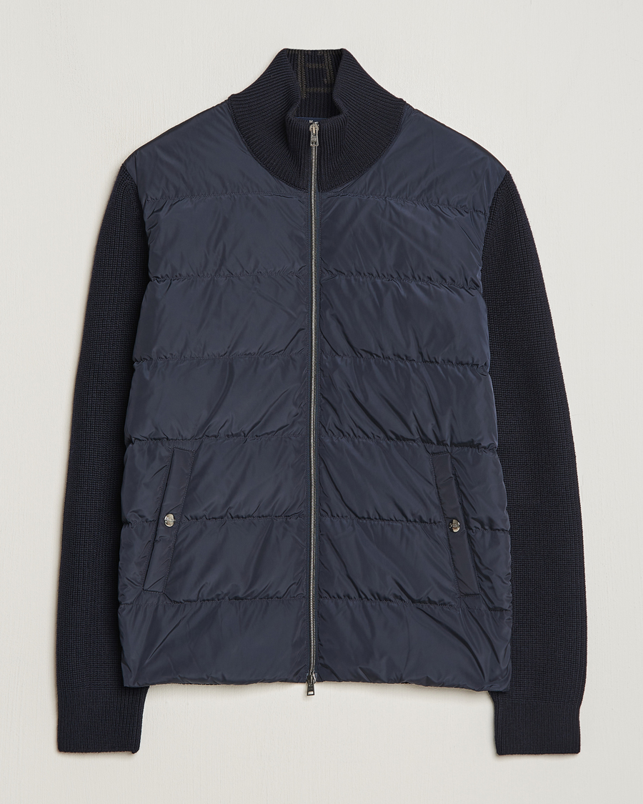 Herr | Jackor | Herno | Knitted Hybrid Jacket Navy