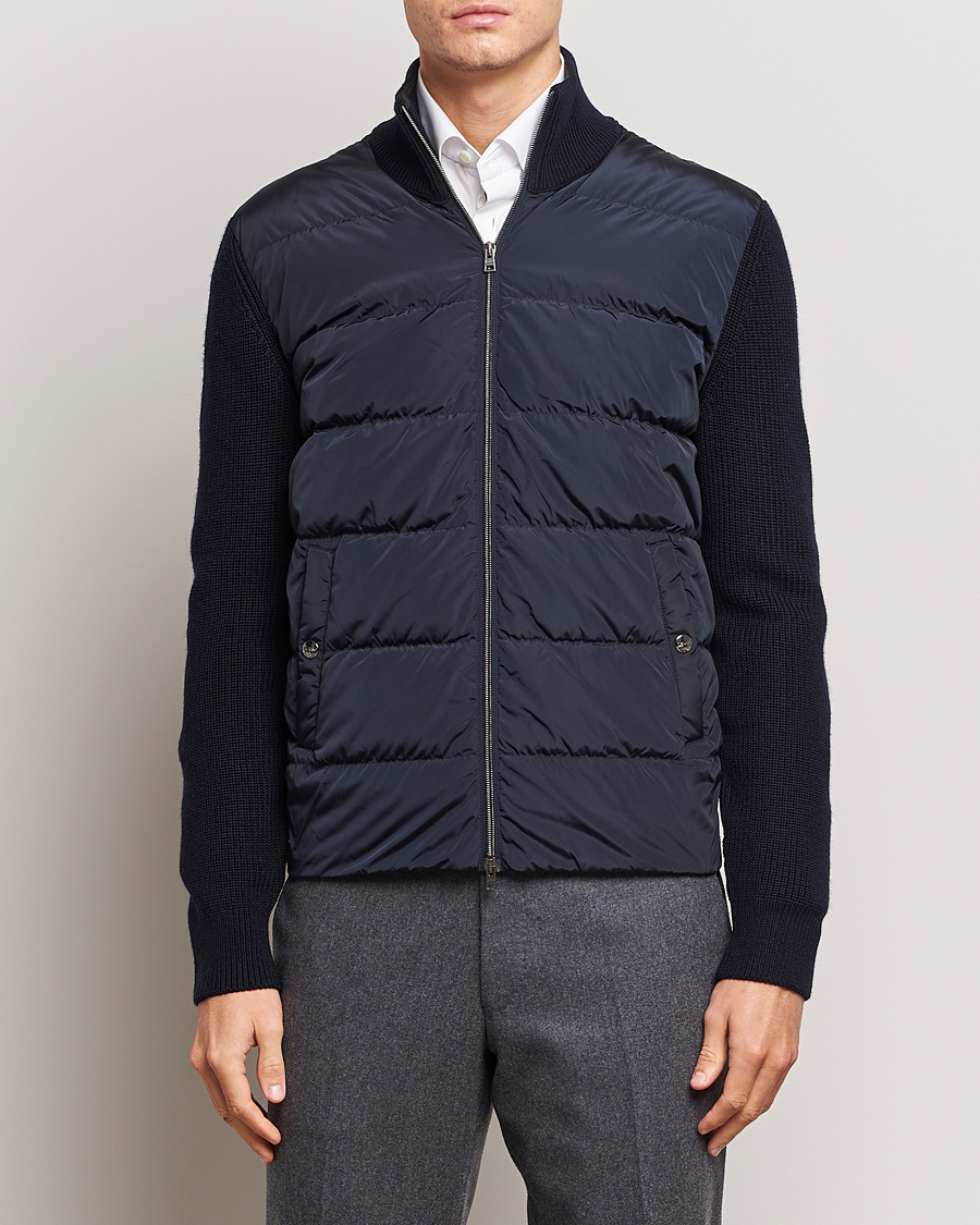 Herr | Casual jackor | Herno | Knitted Hybrid Jacket Navy