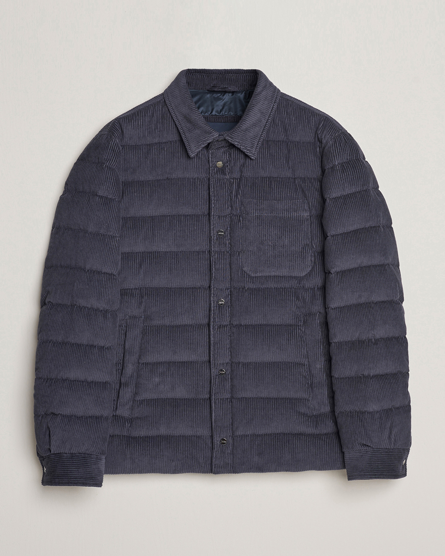 Herr | Jackor | Herno | Corduroy Shirt Jacket Navy