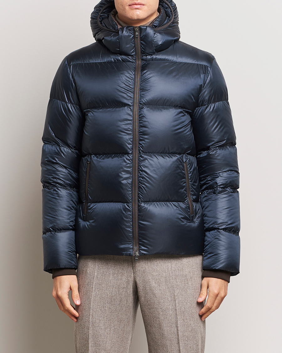 Herr | Jackor | Herno | Ultralight Nylon Down Jacket Navy