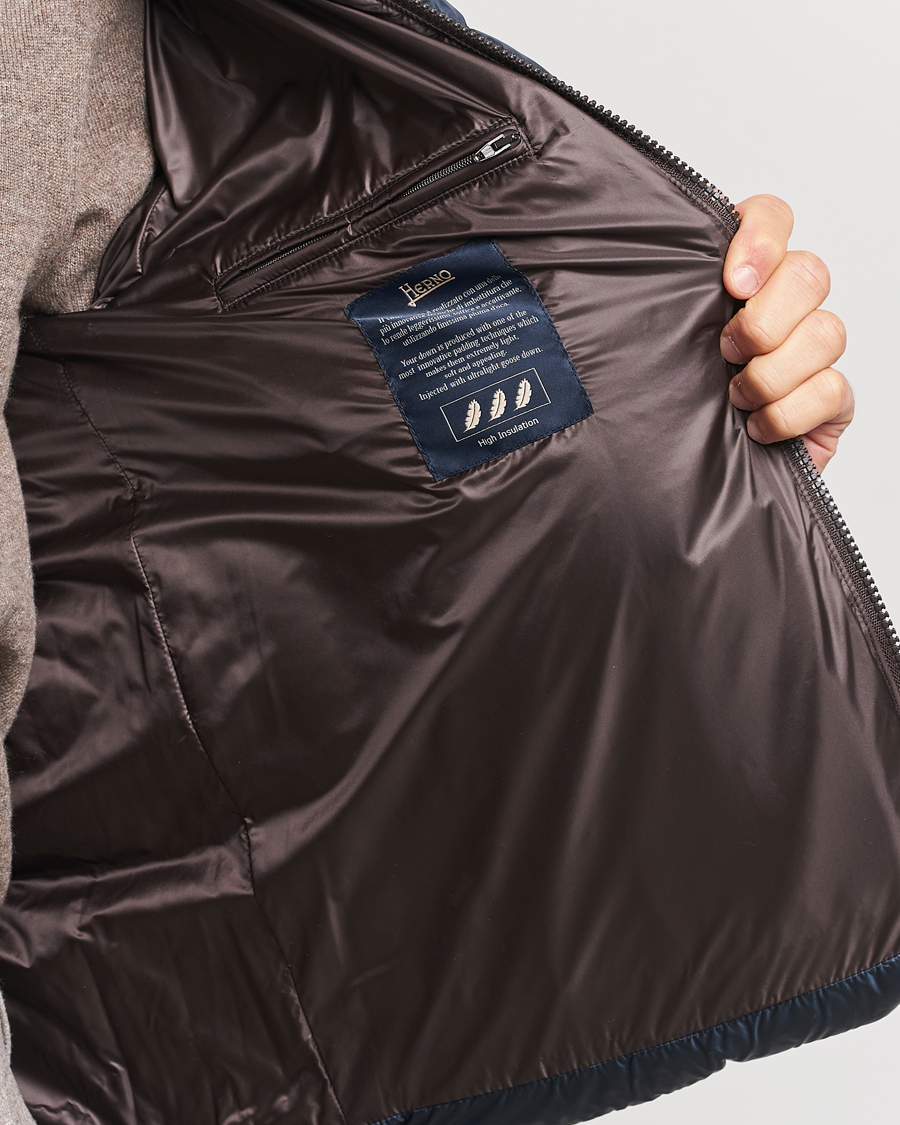 Herr | Jackor | Herno | Ultralight Nylon Down Jacket Navy